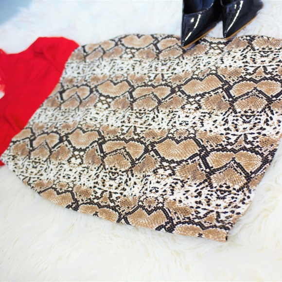 💥 Snake Skin Print Pencil Midi Skirt - Picture 3 of 3